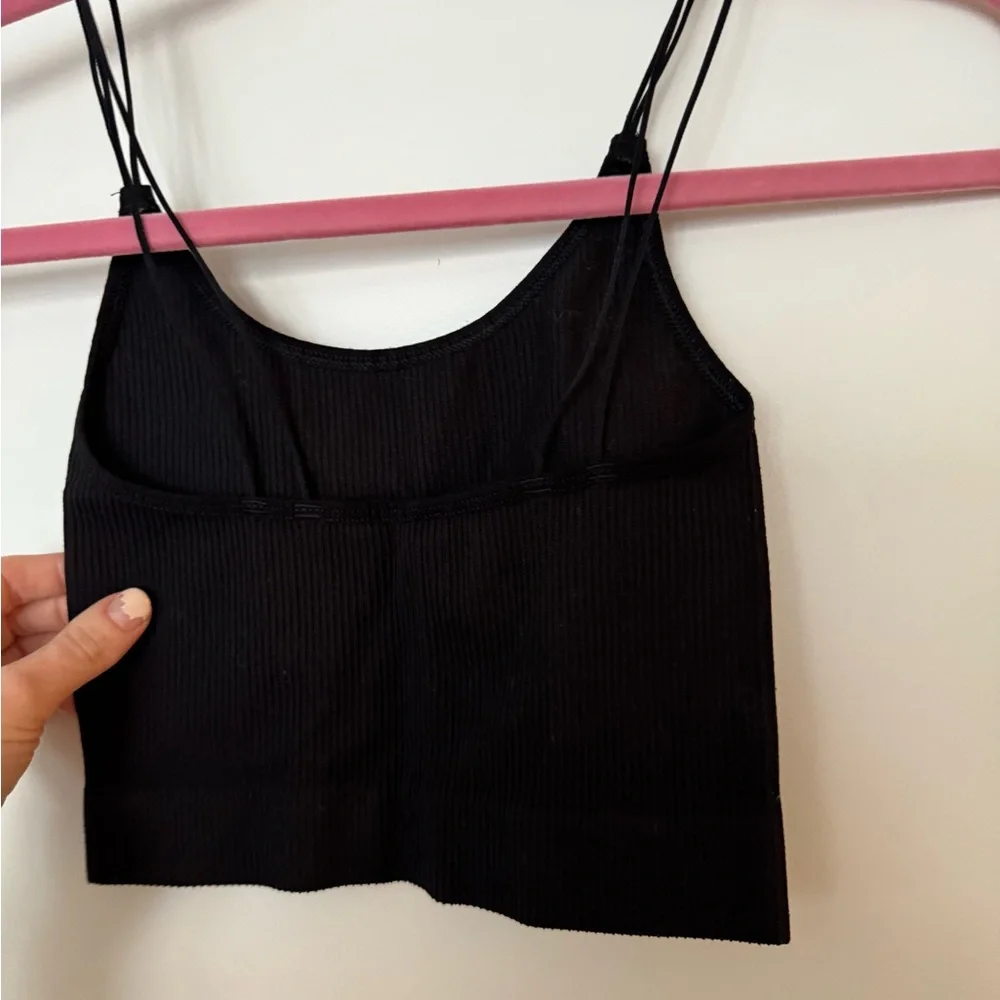 Aritzia Sunday‎ Best Black Strappy Crop Top - Picture 3 of 4